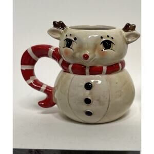 Johanna Parker Christmas Holiday Mug Reindeer Vintage Style Retro Cocoa Coffee